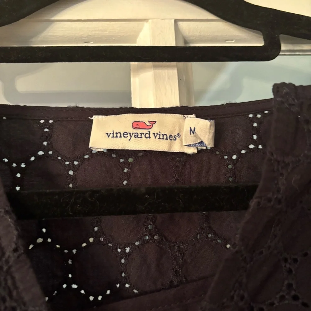 Vineyard Vines Black Eyelet Shift Dress - Picture 3 of 6